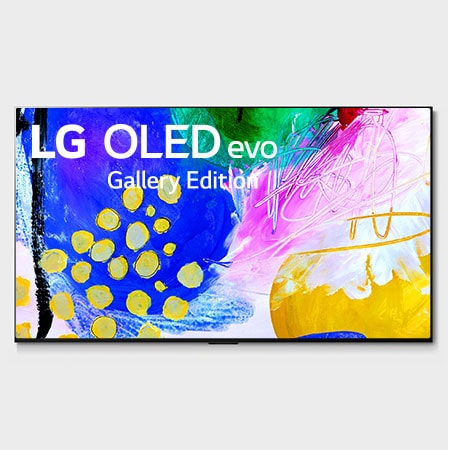 Vista frontal con LG OLED evo Gallery Edition en la pantalla