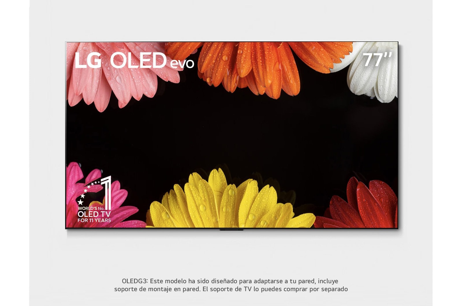 LG Televisor  LG 77" OLED evo | 4K | Procesador AI α9 |Smart TV  |Ultra delgado|Diseño de arte|Incluye  Magic remote, OLED77G3PSA