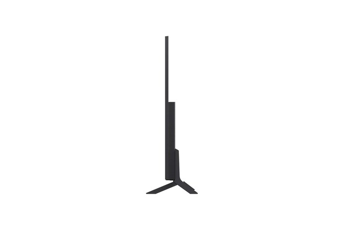 Vista lateral izquierda del televisor LG QNED82 TV