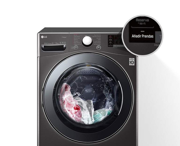 Función Agregar Prendas: Pausa y añade ropa fácilmente.