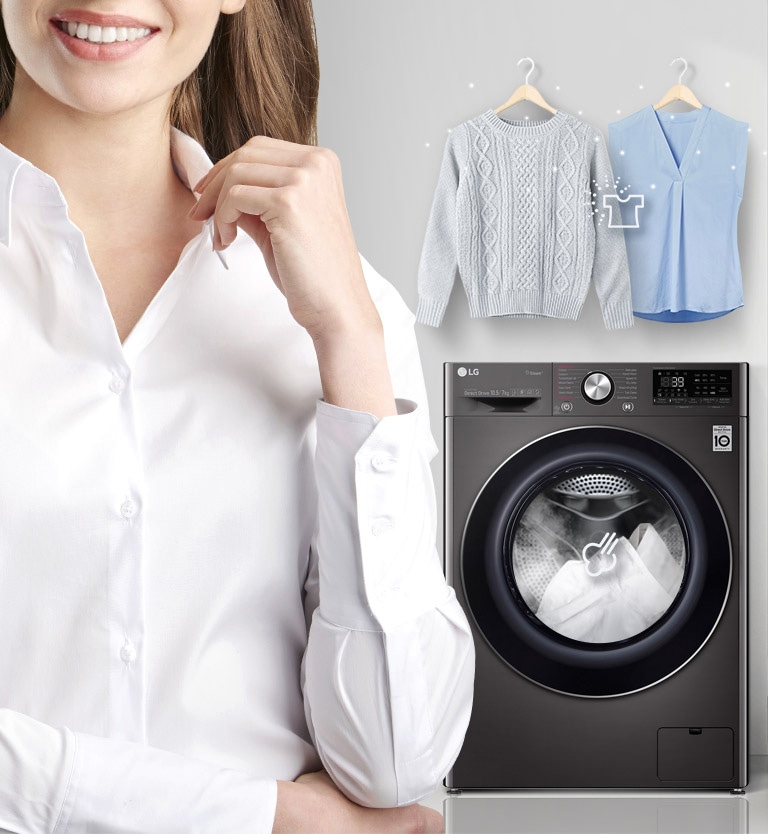  Sistema Steam Refresh™ de LG para refrescar la ropa.