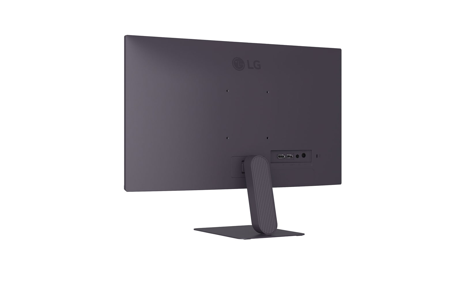 Vista frontal del monitor con la base ajustada hacia abajo
