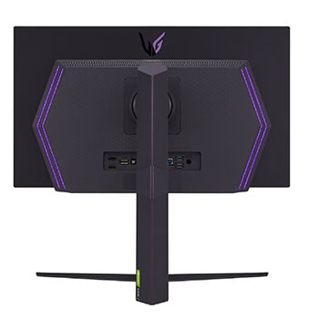 side view with monitor height moving down with lights off