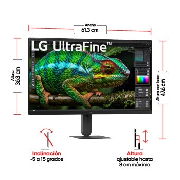 Dimensiones Monitor UltraFine™ U7 de 27 Pulgadas, IPS, UHD 4K