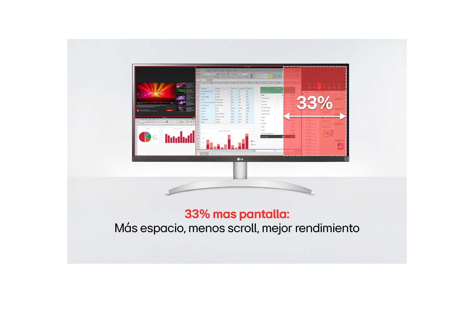 LG Monitor IPS FHD de 29 Pulgadas UltraWide con Multitasking y HDR 10, 29WQ600-W