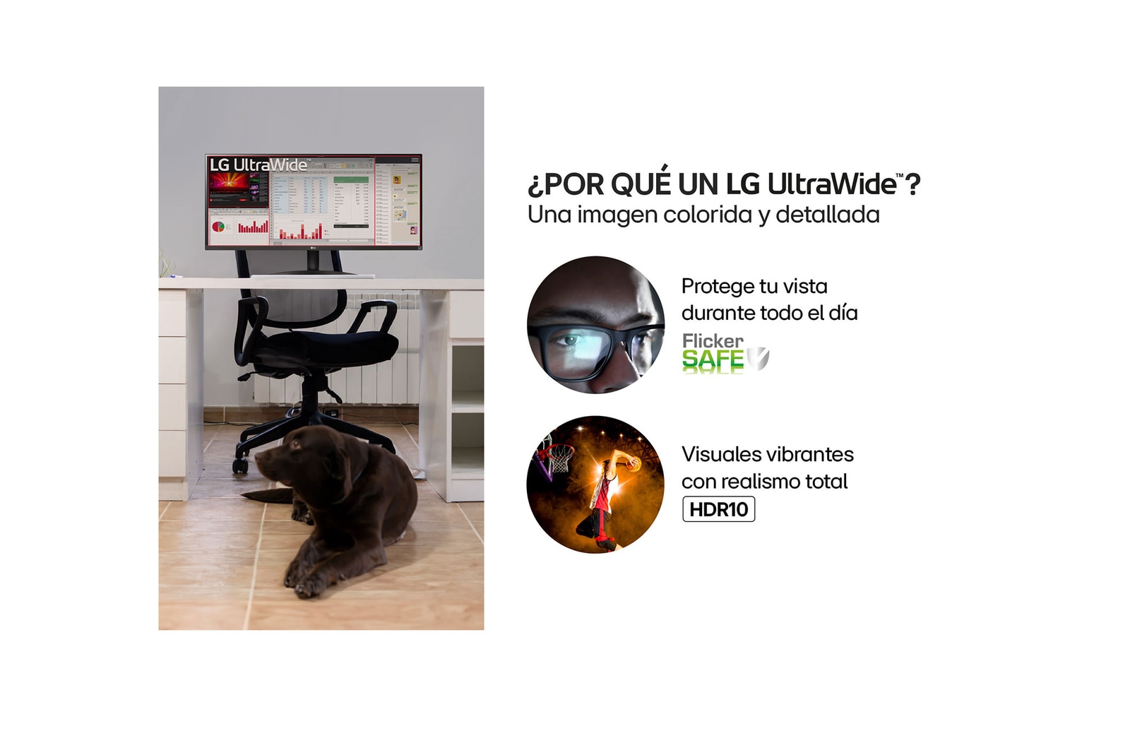 LG Monitor IPS FHD de 29 Pulgadas UltraWide con Multitasking y HDR 10, 29WQ600-W