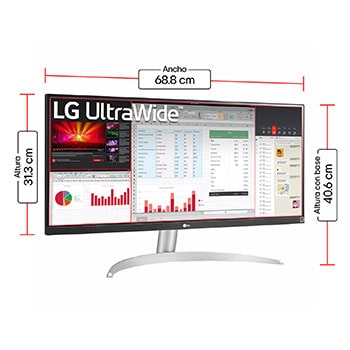 LG Monitor IPS FHD de 29 Pulgadas UltraWide con Multitasking y HDR 10, 29WQ600-W