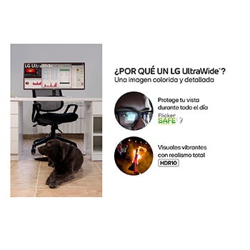 LG Monitor IPS FHD de 29 Pulgadas UltraWide con Multitasking y HDR 10, 29WQ600-W