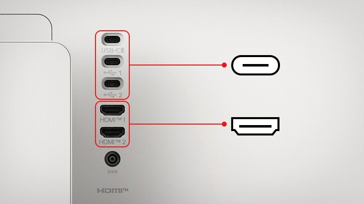 El monitor inteligente LG ofrece tres puertos USB-C y dos HDMI.