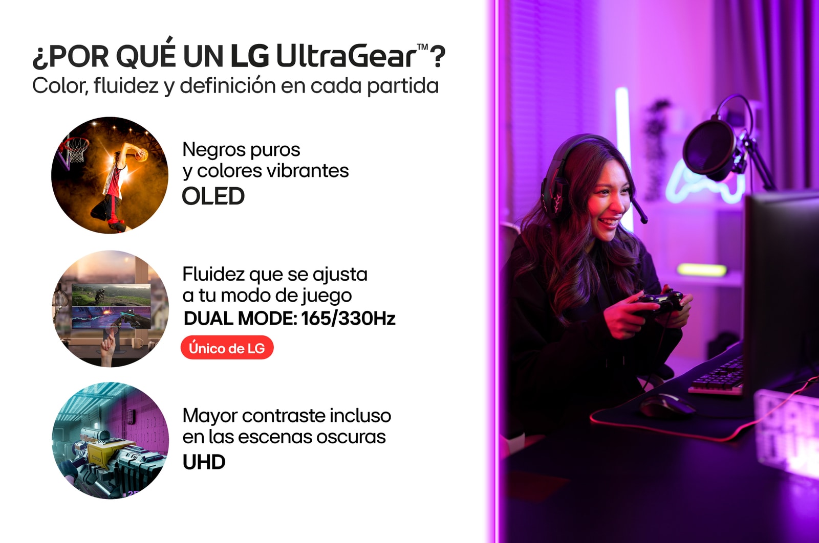 información monitor 32GX850A