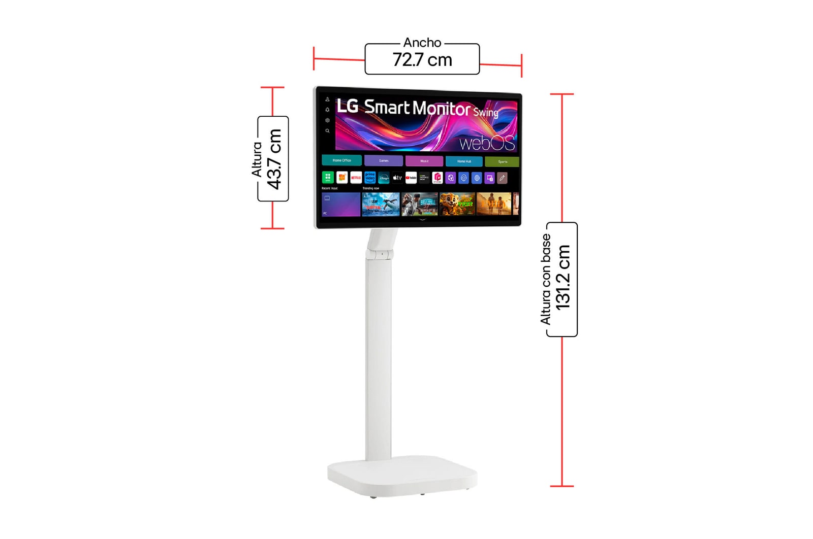 -30 degree side view with monitor height adjusted downward