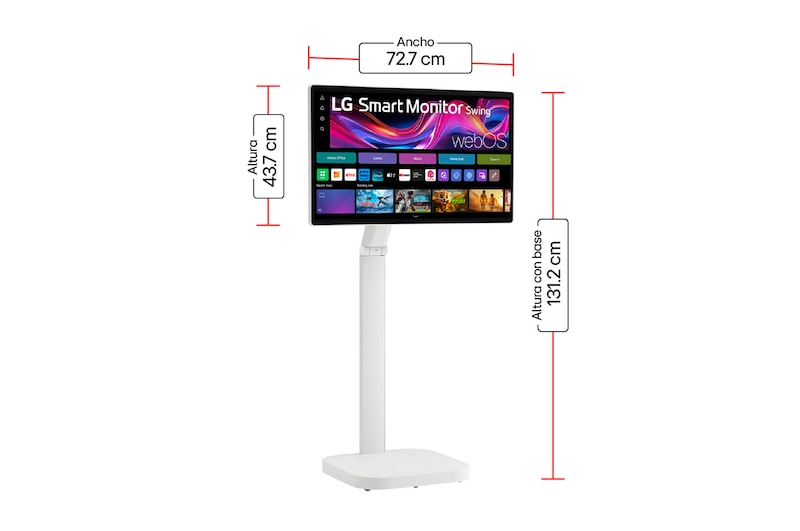 -30 degree side view with monitor height adjusted downward