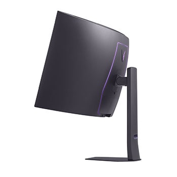 side view of a tilted monitor