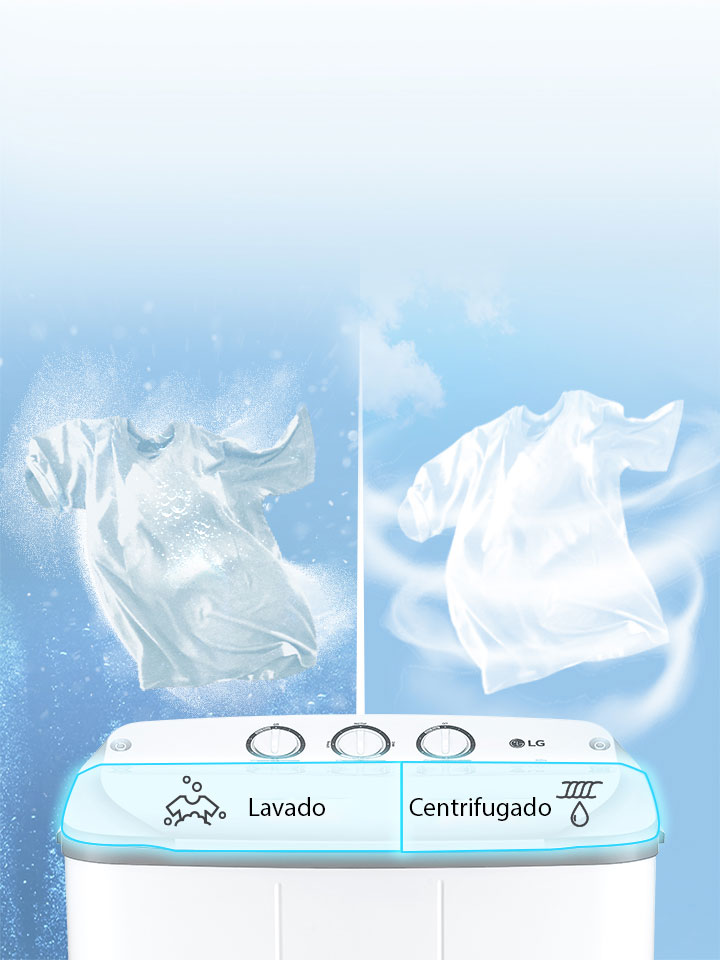 Producto que lava y reduce la humedad de todas las prendas con centrifugado