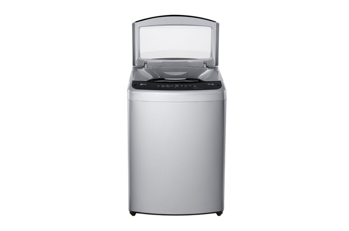 Vista frontal tapa levantada Lavadora Carga Superior LG WT19DVTB