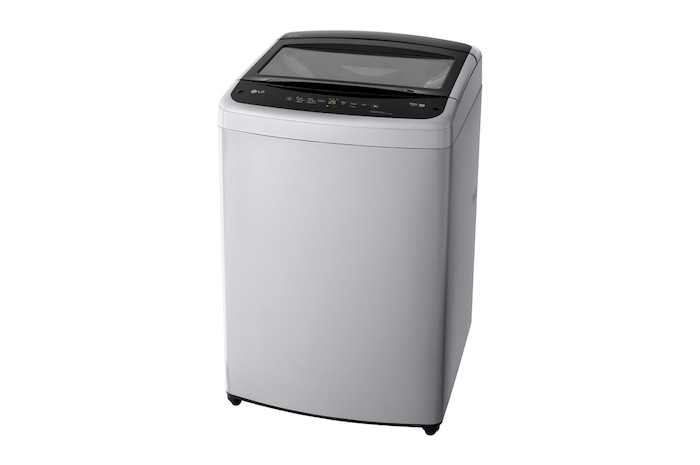 Vista de perfil frontal Lavadora Carga Superior LG WT19DVTB