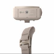 Parlante LG Xboom Mini gris apagado y producir 