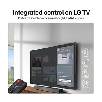 Tarjeta USP: Interfaz WOW | Control integrado de tu barra de sonido en el televisor LG.