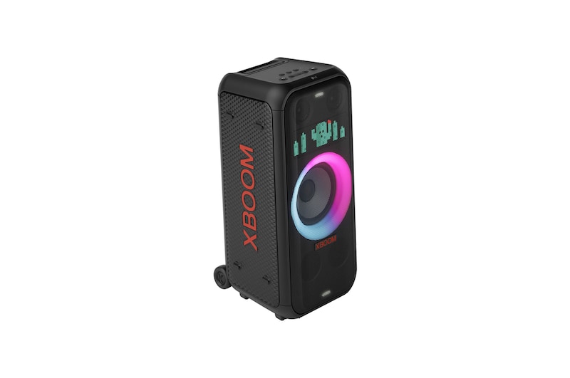 Vista lateral derecha con luces encendidas. En el panel de Iluminación Pixel Dinámica, aparece el cactus bailando.