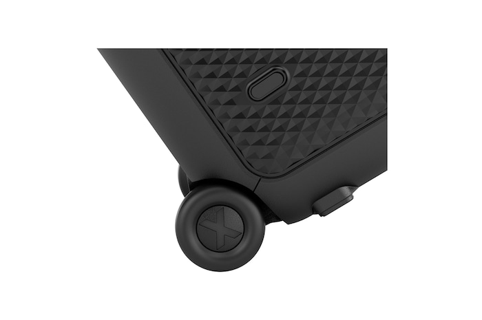 Primer plano de una rueda.