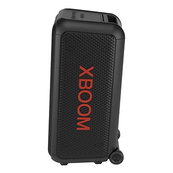 Vista frontal del lado izquierdo. El logo de XBOOM está colocado.