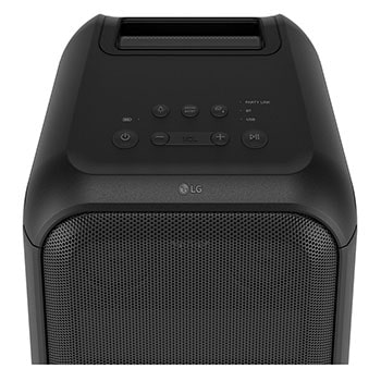 Ángulo de 45 grados de la vista superior. Muestra los botones y el logo de LG.