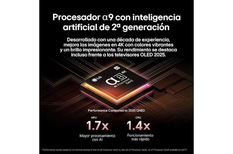 LG OLED TV procesador a9 en inteligencia artificial