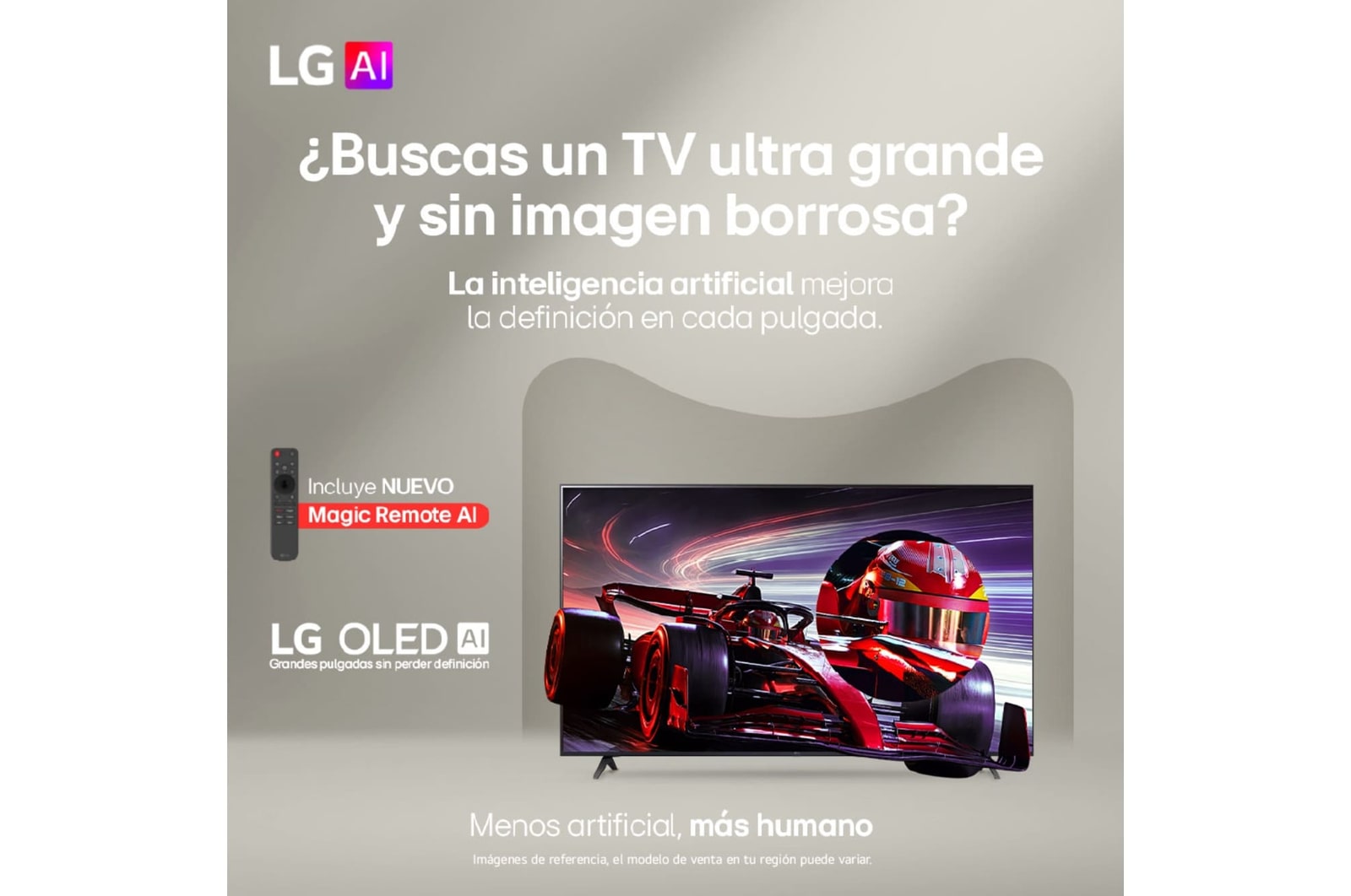 más grande y sin imágenes borrosas LG OLED