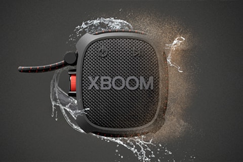 Imagen de la XBOOM Go para mostrar el grado de protección IP67 contra el agua y el polvo