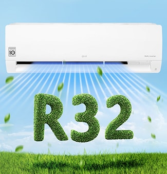 The picture where the aire conditioner expel the refrigeran R32