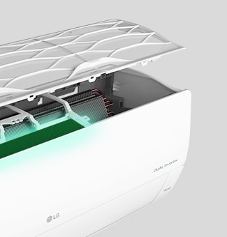 Se muestra el filtro integrado en la unidad de aire acondicionado