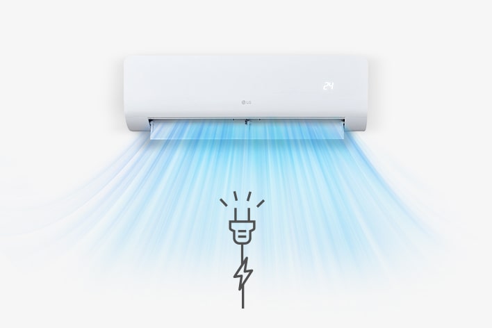 Si se restablece la energía, el aire acondicionado se reiniciará con la configuración anterior.
