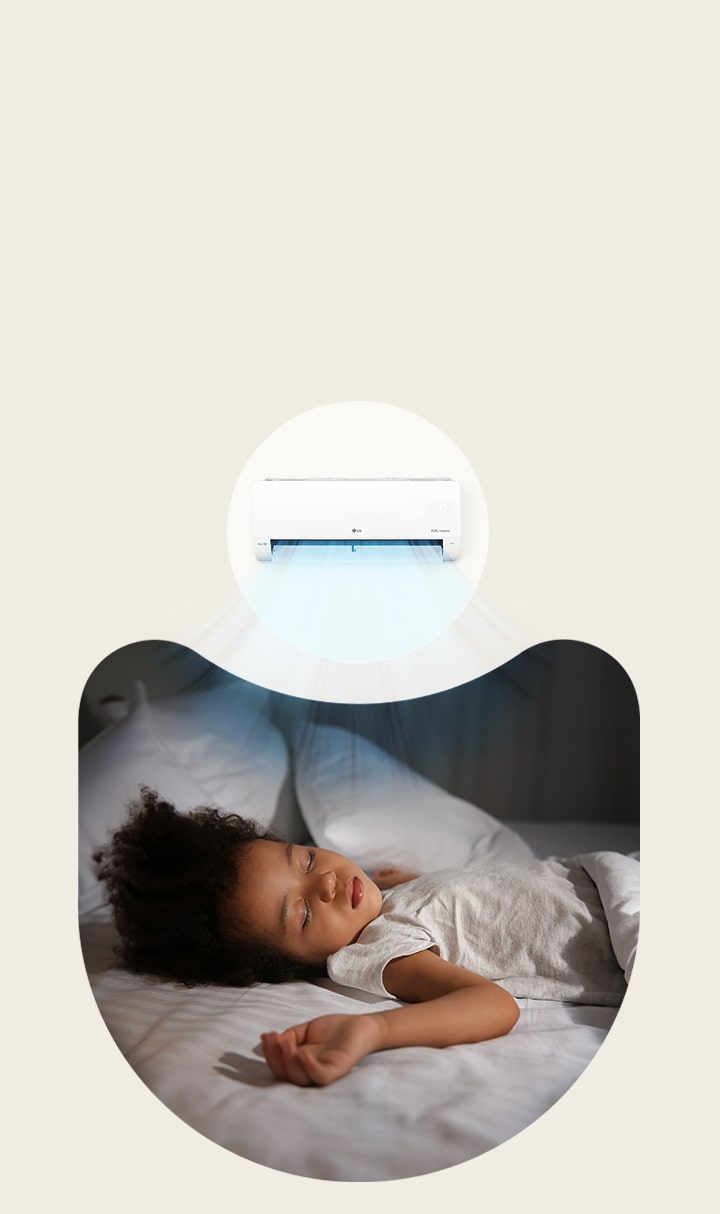 Video que explica cómo el aire acondicionado LG ofrece enfriamiento silencioso para brindar descanso confortable durante la noche