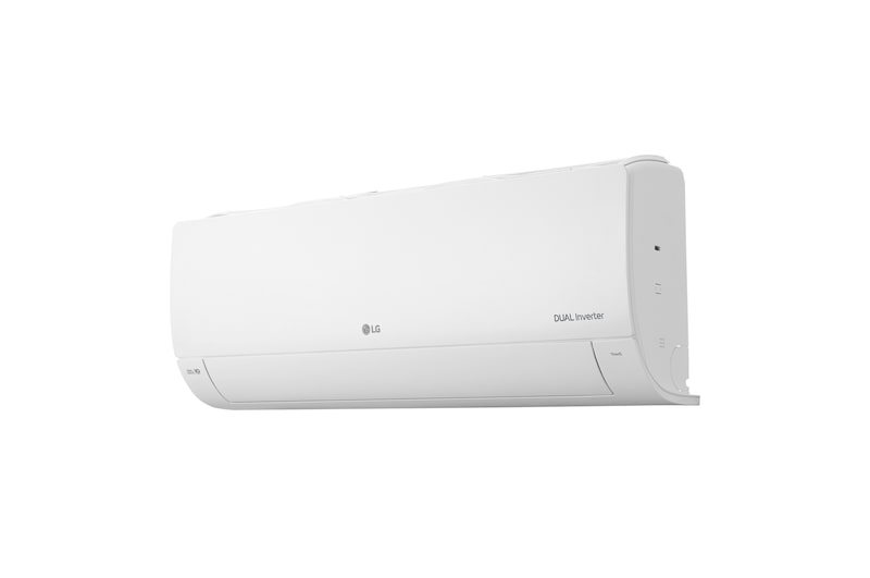 Vista en perspectiva derecha del aire acondicionado LG DUAL Inverter
