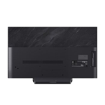 Zadní pohled na LG OLED evo AI C5 4K Smart TV.