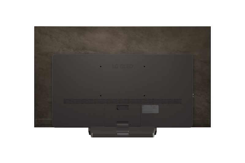 Zadní pohled na LG OLED evo AI C5 4K Smart TV.