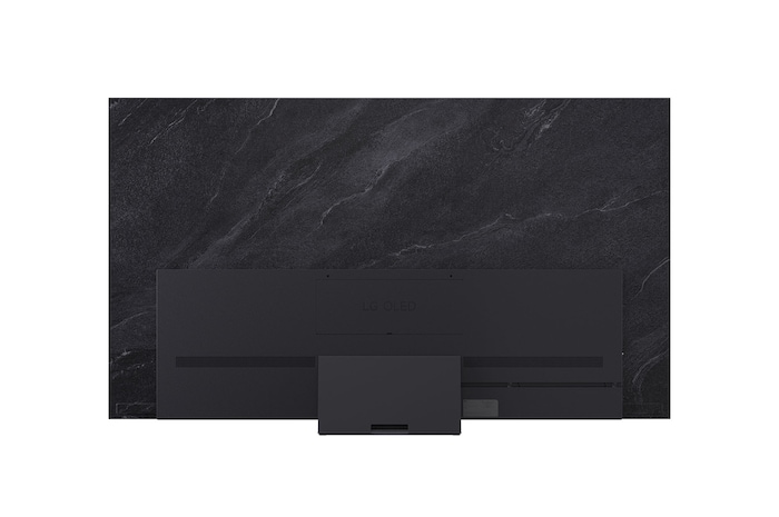 Zadní pohled na LG OLED evo AI C5 4K Smart TV.