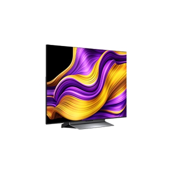 Mírně natočený pohled na televizor LG OLED evo AI C5 4K Smart TV.
