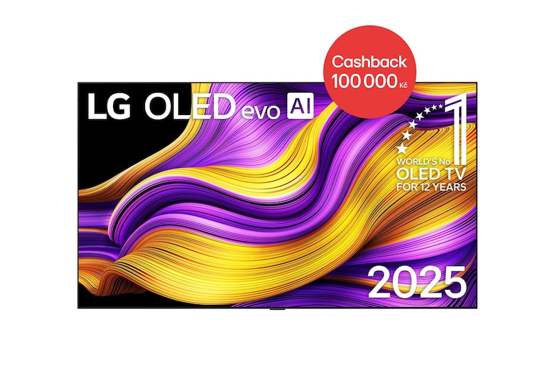 Čelní pohled na 97" LG OLED evo AI G5 4K Smart TV 2025 | 5 let záruka na OLED panel OLED97G54LW