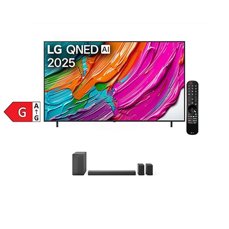 SET - LG QNED evo AI 43QNED8E Mini LED 4K Smart TV 2025 + 5.1 kanálový LG Soundbar se zadními reproduktory S60TR