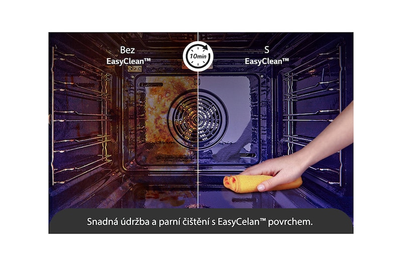 Snadná údržba a parní čištění s EasyCelan™ povrchem.