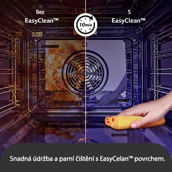 Snadná údržba a parní čištění s EasyCelan™ povrchem.