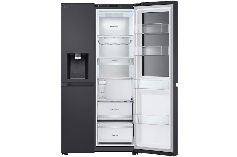 Side view door open without food