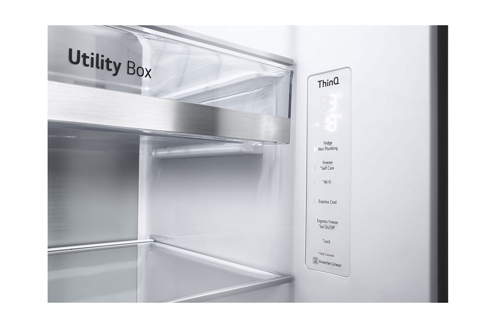 LG Americká chladnička LG | C | 628 l | DoorCooling+™ | UVnano™|Černá/šedá, GSLE91EVAC