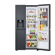 Side view door open with food