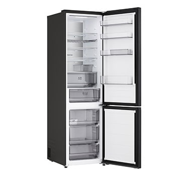 Přední pohled na chladničku s mrazničkou LG (gbbs726cpy) s ventilací DoorCooling+™