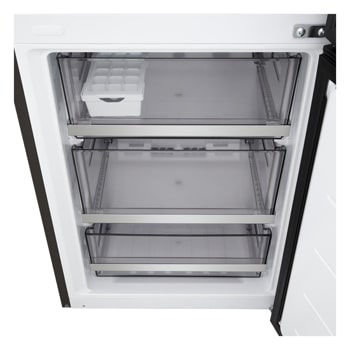 LG fridge freezer (GBBS726BEV) front view showing DoorCooling+™ vent