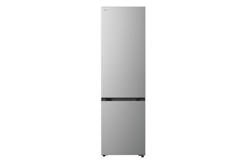 Čelní pohled na Kombinovaná chladnička LG | B | 375 l | Smart Invertorový kompresor | Stříbrná GBBS726BPY