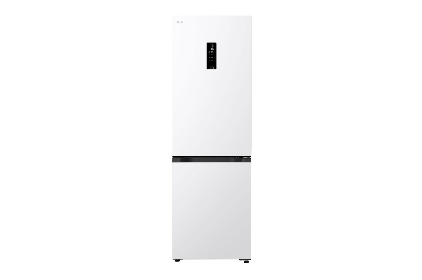 Čelní pohled na Kombinovaná chladnička LG | D | 333 l | Smart Invertorový kompresor | Bílá GBBSJ11DSW