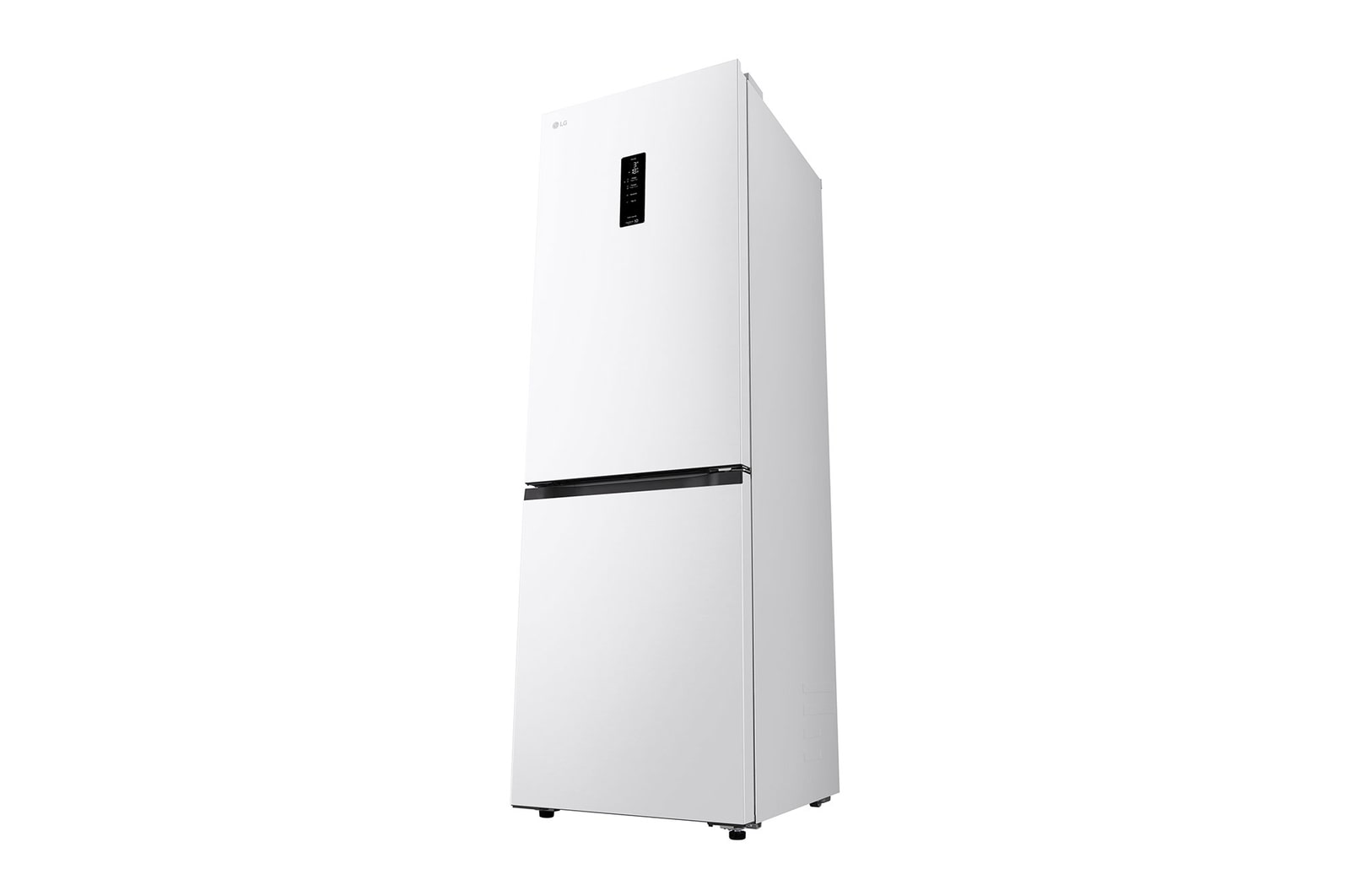 Čelní pohled na spodní mrazničku LG s vyobrazením designu exteriéru